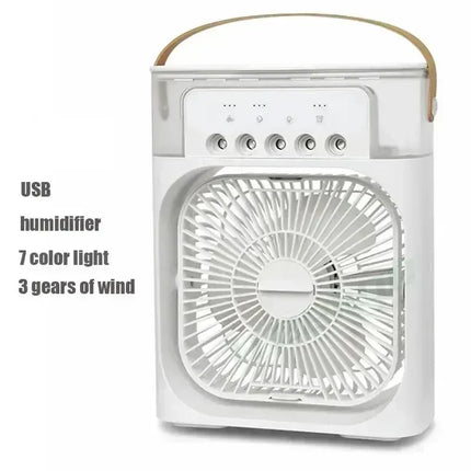 Nuovo 3 in 1 ventilatore condizionatore d'aria domestico mini dispositivo di raffreddamento dell'aria LED luce notturna umidificatore portatile ventola di regolazione dell'aria ufficio casa ventilatore