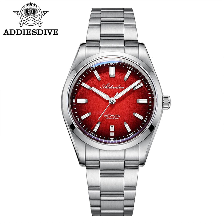 ADDIESDIVE New Men's Watches Mechanical 39mm Bubble Glass Stainless Steel Luminous Luxury Watch 100m Waterproof Automatic Watch