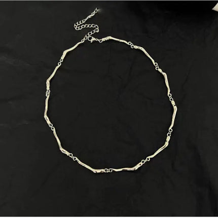New Irregular Wave Shape Chain Men Necklace Advanced Sense Stainless Steel Figaro Cuban Chain Necklace For Men Women Jewelry
﻿ PlatiNum