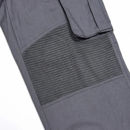 Men 100% Cotton Tactical Cargo Pants Multi‑Pocket Spliced Striped Trousers Spring Autumn Casual Outdoor Long Pants For Male