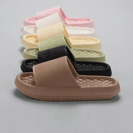 Women's Cloud Slippers with Thick Platform Soft Sole EVA Cushion Slides Summer Beach Flip Flops Non-Slip Bathroom Slippers for Women