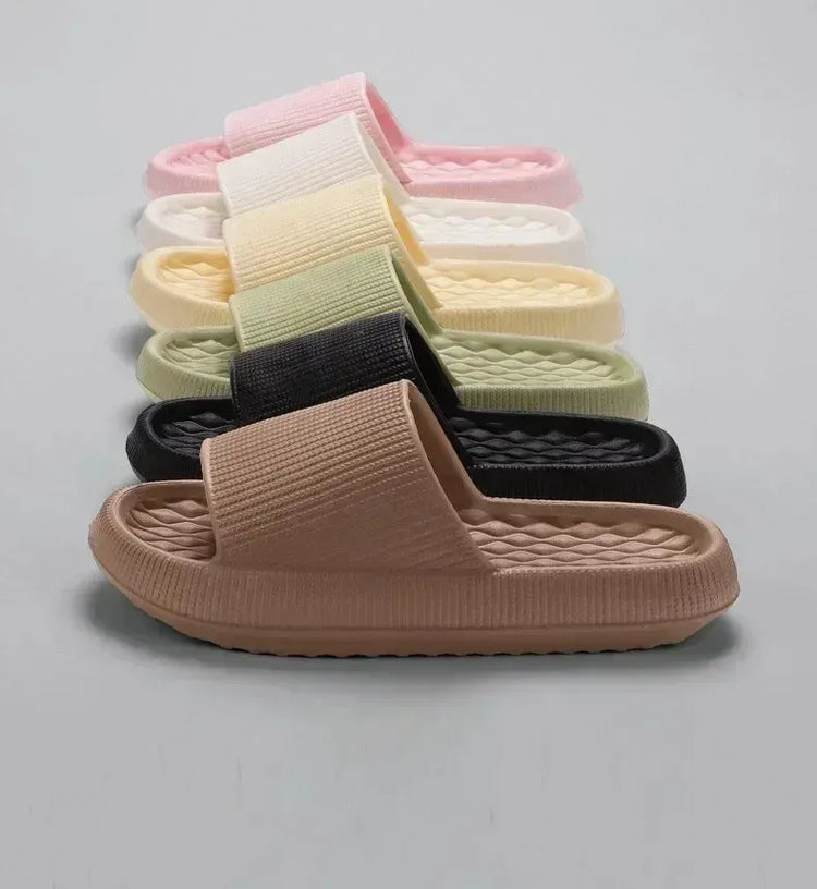 Pantofole nuvola con piattaforma spessa da donna Scivoli con cuscino con suola morbida in EVA Infradito da spiaggia estive Pantofole da bagno antiscivolo da donna