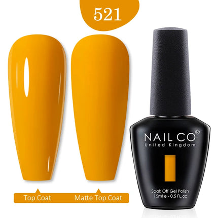 NAILCO 15ml Green Blue Series UV Nail Gel Polish Blue Colors UV&LED Gel Varnish Red Soak Off Semi Permanent LED Nail Gel Varnish