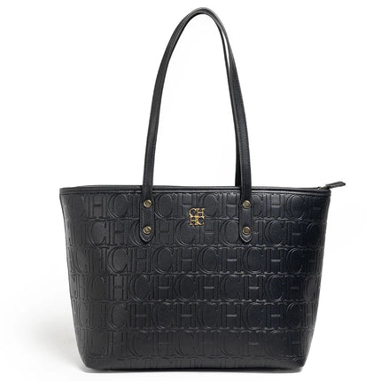 CH 2026 New Embossed Tote Bag Set 2Pcs Large Capacity Shoulder Bag with Pouch Luxury Designer Handbag for Women PlatiNum