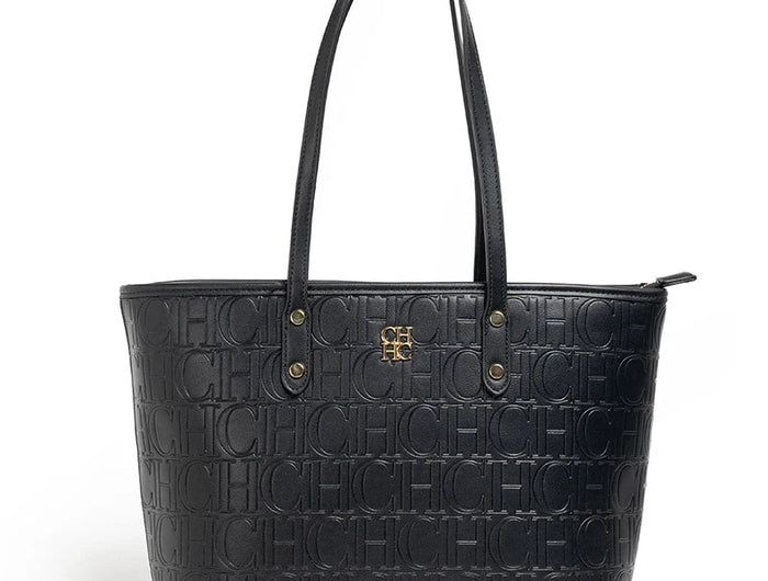 CH 2026 New Embossed Tote Bag Set 2Pcs Large Capacity Shoulder Bag with Pouch Luxury Designer Handbag for Women PlatiNum