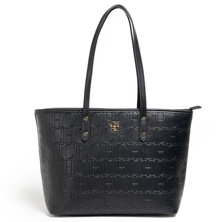 CH 2026 New Embossed Tote Bag Set 2Pcs Large Capacity Shoulder Bag with Pouch Luxury Designer Handbag for Women PlatiNum