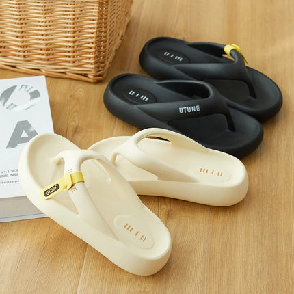 UTUNE 2026 NUOVE infradito da donna con suola spessa - sandali con plateau con altezza crescente, pantofole da spiaggia estive ammortizzate leggere