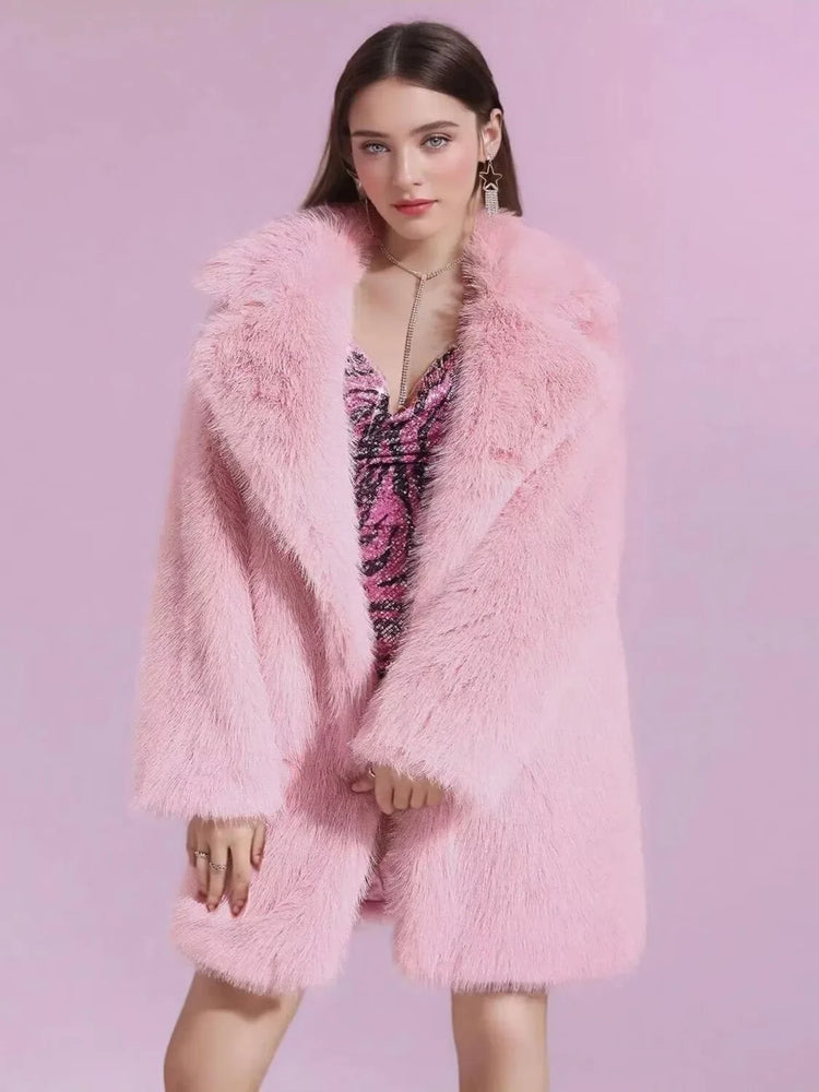ZADORIN 2026 New Elegant Long Thick Warm Fluffy Faux Fur Coat Woman Winter Clothes Faux Fur Coats Jackets for Woman Outerwears