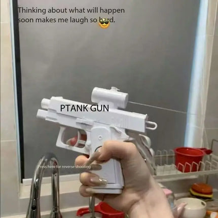 Pistolet à eau inversé amusant recto-verso - Jouet de farce d'été, mini-pulvérisateur d'eau tactique pour enfants et adultes, combat aquatique à la plage et à la piscine