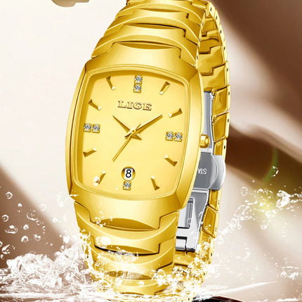 LIGE Orologio da Donna di Lusso alla Moda, Elegante e Semplice, in Acciaio Inossidabile, Casual, al Quarzo, con Calendario, Regalo Romantico per Signore, Novità platinumshop