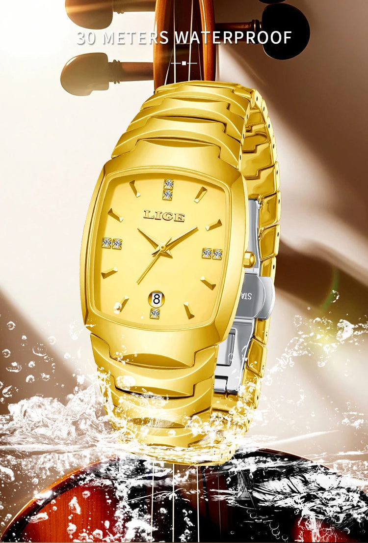 LIGE Orologio da Donna di Lusso alla Moda, Elegante e Semplice, in Acciaio Inossidabile, Casual, al Quarzo, con Calendario, Regalo Romantico per Signore, Novità platinumshop