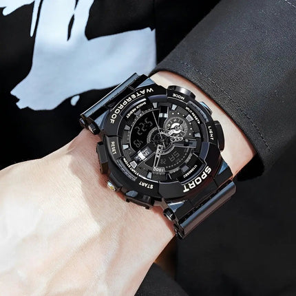 Orologi da uomo di tendenza alla moda, orologio elettronico sportivo multifunzione per giovani platinumshop