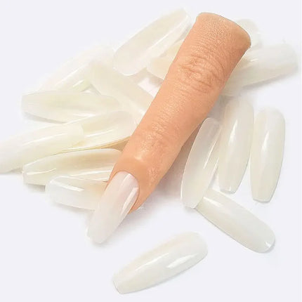 Bendable Nail Simulation Practice Finger Silicone Soft Nails Art Training Fake Finger for Acrylic DIY Display Manicure Tool 2028