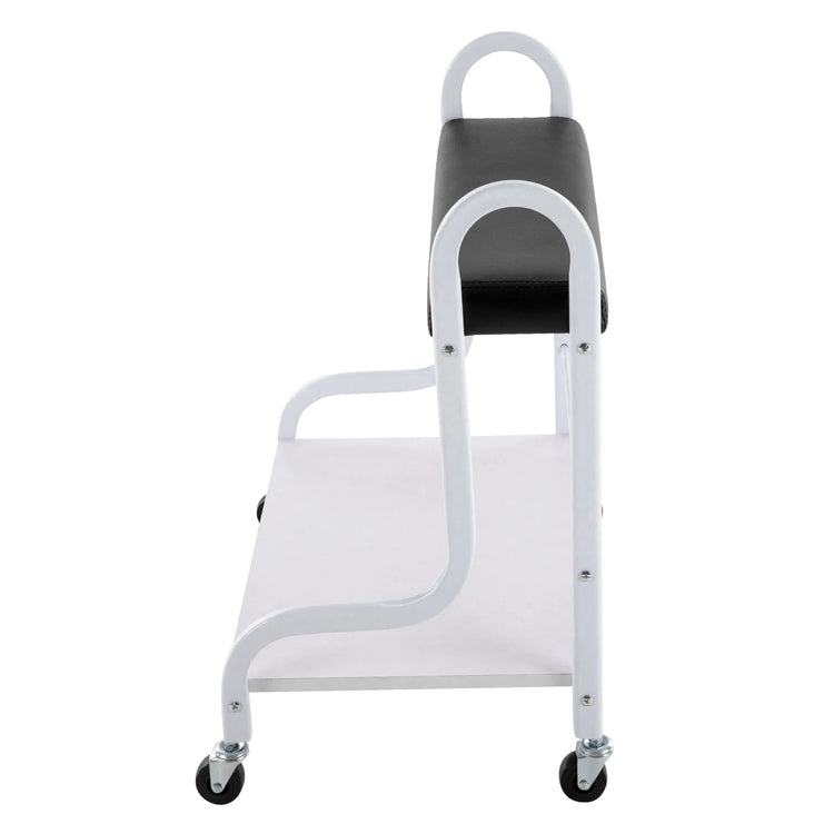 2-Tier Foot Bath Spa Trolley Cart Portable Pedicure Footrest with 4 Wheels Beauty Salon Nail Stand for Pedicures Massages Toenail Care, Load 100 kg/220.46 lbs