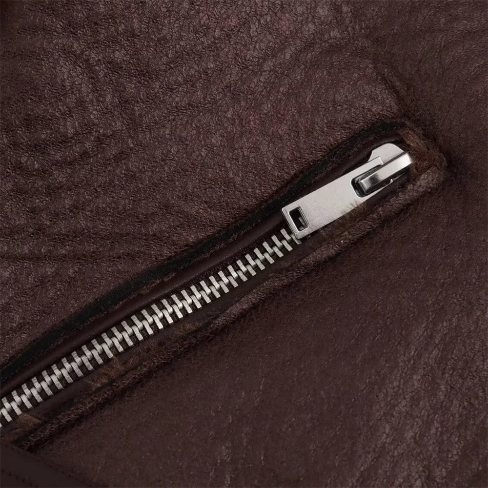 2024 Autumn New Product Women's Fashion Casual Polo Collar Long sleeved Zipper Decoration Double sided Jacket Coat