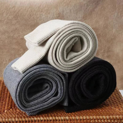 Women's Wool  Leggings Slim Pants High Waist  Autumn and Winter Cashmere Casual Knitted Pencil Pants Korean Thick Casual pants PlatiNum