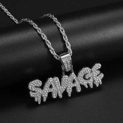 Hip Hop Ice Out Dollar Money Bag Necklace Shiny Cubic Zirconia Wallet Pendant for Men Women Hip Hop Rock Rap Cool Jewelry PlatiNum