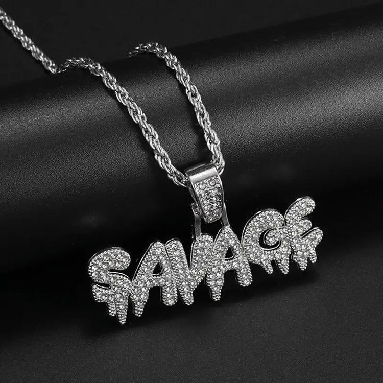 Hip Hop Ice Out Dollar Money Bag Necklace Shiny Cubic Zirconia Wallet Pendant for Men Women Hip Hop Rock Rap Cool Jewelry PlatiNum