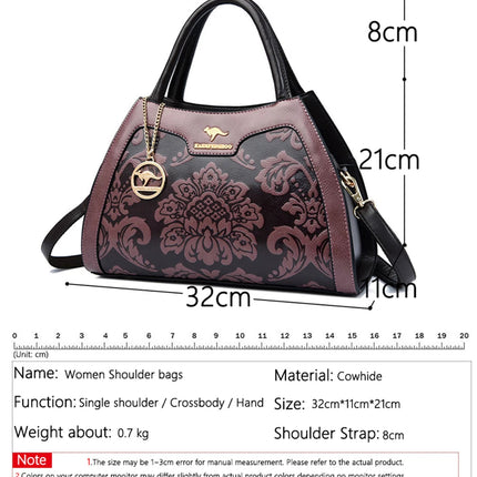 New Women Bag Luxury Designer Cowhide Handbags for Women Famous Brands Crossbody bag for Women Leather Shoulder Bags Sac a main PlatiNum