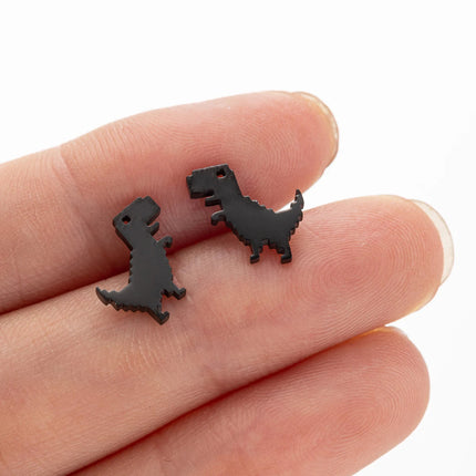 1 paio di nuova moda minimalista carino femminile in acciaio inossidabile mini dinosauro orecchini per ragazze accessori gioielli regali GED509 platinumshop