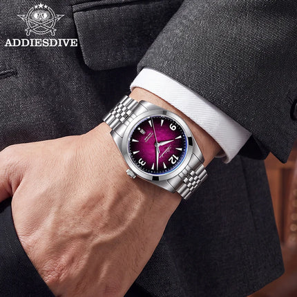 ADDIESDIVE Men's Automatic Mechanical Diving Watch 200M Waterproof Sapphire Crystal 316L Stainless Steel Japan 8215 Movement