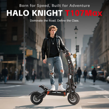 Halo Knight T107 Max Scooter elettrico 13 pollici Off Road Pneumatico 4000W * 2 Doppio motore 72V 50Ah Batteria E-Scooter per pendolarismo urbano