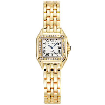 Orologio da donna leggero marchio di lusso business oro acciaio inossidabile moda donna orologi al quarzo orologio femminile braccialetto orologio da polso platinumshop
