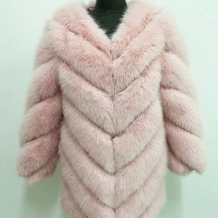 ZADORIN New Fashion Women Luxury Faux Fox Fur Coat Women Fashion Winter Coat Thick Warm Fake Fur Jacket Coats Chaqueta Mujer