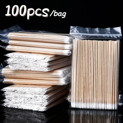 500/100Pcs Orange Wood Sticks for Nails BULK Double Sided Cuticle Pusher Remover Nail Art Manicure Pedicure Tool for Manicure Pe 2028
