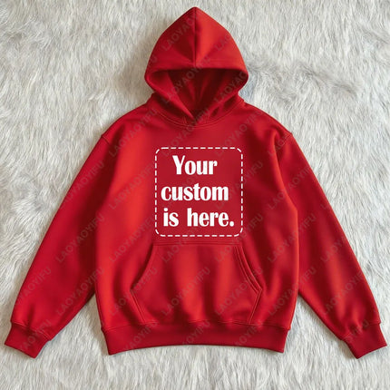 2026 Student Casual Custom Printed Text DIY Hoodie Customized Personalized Hoody Custom Hoodies Text Sweatshirt Clothes