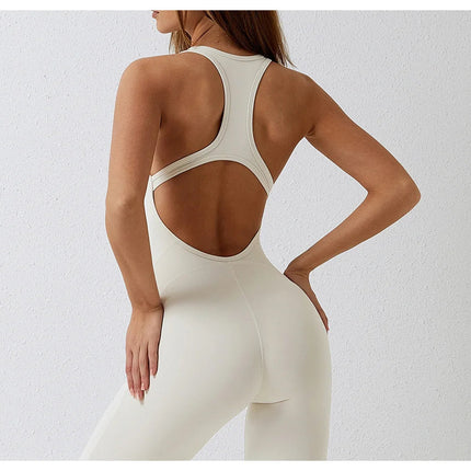 Jumpsuit Gym Set Romper Backless Fitness Bodysuit Siamese Sportswear Women Jumpsuit Buttery-Soft One-piece Playsuit Yoga Suit PlatiNum