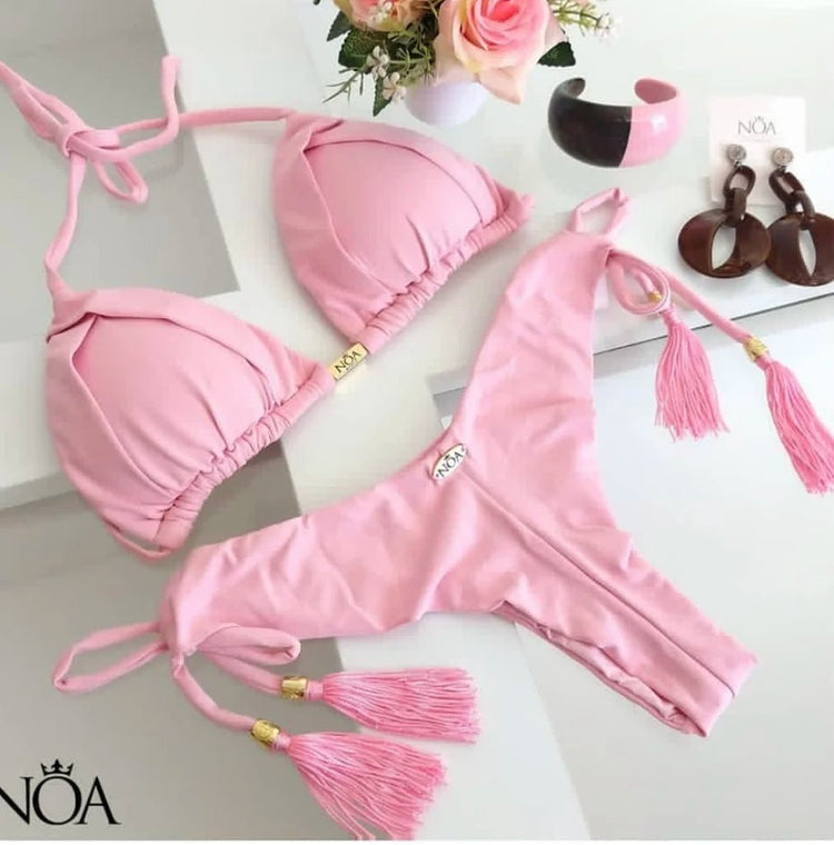 RUOTONGSEPT 2025 Nuovo Sexy Costume da Bagno Triangolare in 13 Colori per Donne, Bikini Brasiliano, Costume Push-Up, Set Bikini da Spiaggia platinumshop