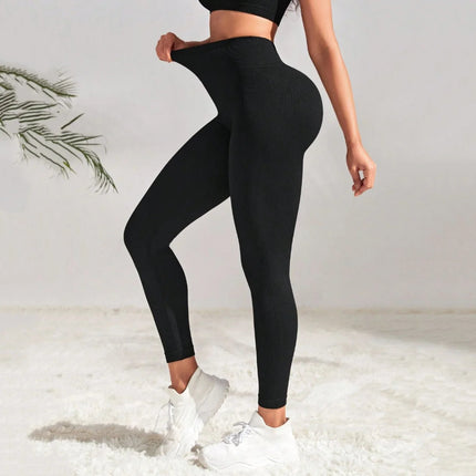 Seamless Yoga Pant Sports Fitness High Waist Hip-lifting Trousers Nude Feel Pants Workout Gym Leggings for Women PlatiNum