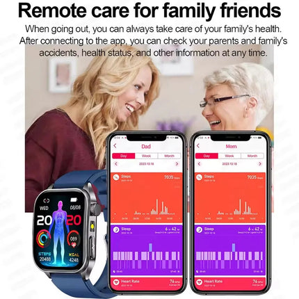 2026 Nuovo 650nm Terapia Laser Grassi nel sangue Acido urico Pressione sanguigna Smart Watch ECG + PPG Preciso Monitor di salute Smartwatch per gli uomini platinumshop