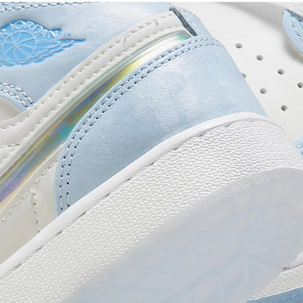 Scarpe casual Nike originali Air Jordan 1 Mid SE GS da donna per bambini grandi FQ9117-400 platinumshop