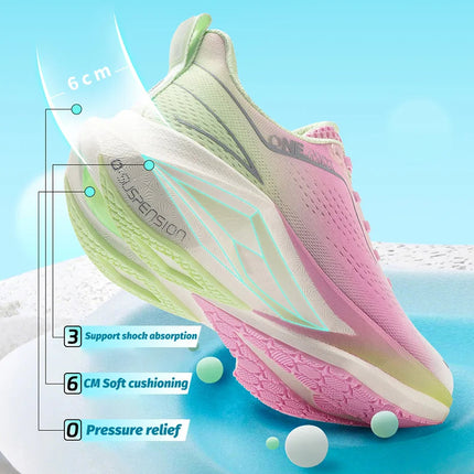 ONEMIX Scarpe da corsa da jogging per uomo Scarpe da ginnastica da esterno super leggere Scarpe da passeggio antiscivolo con ascensore Donna PlatiNum