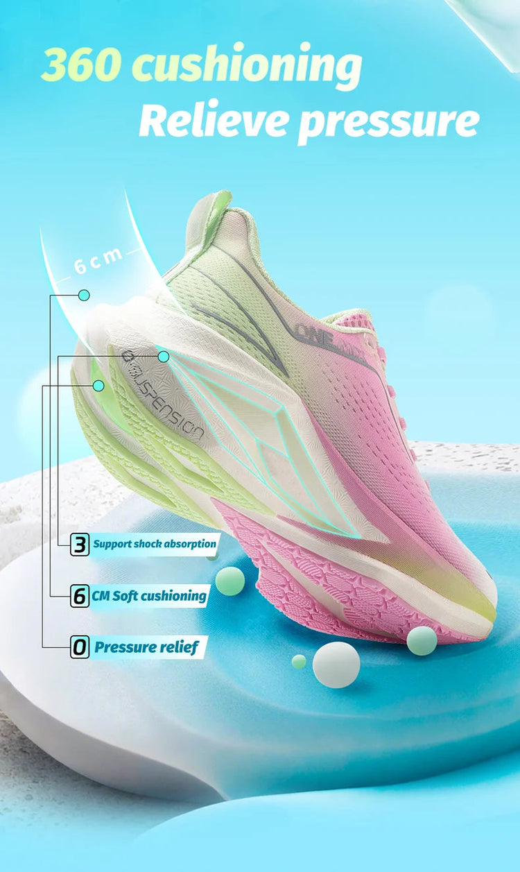 ONEMIX Scarpe da corsa da jogging per uomo Scarpe da ginnastica da esterno super leggere Scarpe da passeggio antiscivolo con ascensore Donna PlatiNum