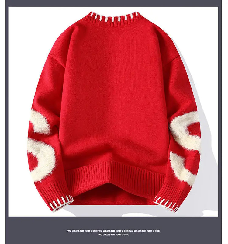 New Fashion Men Outwear O-neck Knitted Pullover Sweaters Man Loose Casual Sweaters Quality Male Pullovers Winter Clothing 4XL