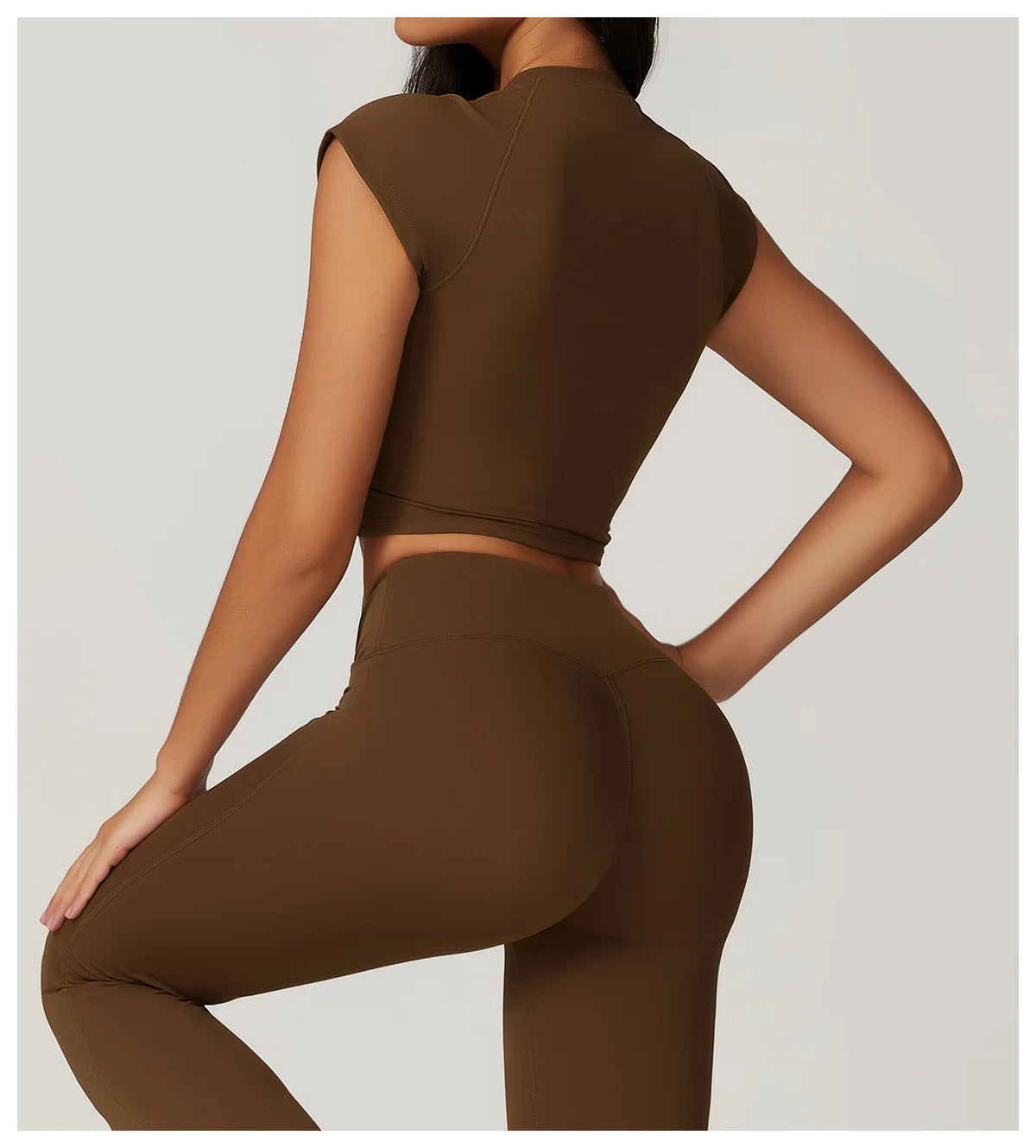 2 Pieces Yoga Set Gym Clothes Sportswear Yoga Suits For Women Fitness Short Sleeve Crop Top Tracksuits Sports Bra Gym Leggings