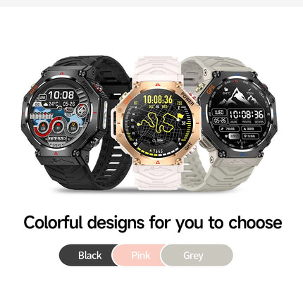 T-Rex 3 Grado Ultra Militare GPS Astuto Della Vigilanza 10ATM Bussola Impermeabile Altimetro Barometrico AMOLED Uomini HD Chiamata Sport Smartwatch platinumshop
