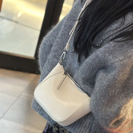 Nuova borsa in vera pelle, versatile borsa a tracolla piccola in pelle di vacchetta di alta qualità per donna