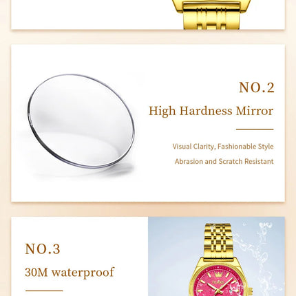 Orologio OLEVS 3703 da donna, elegante orologio al quarzo da donna, marca di alta gamma, impermeabile, luminoso, con calendario, orologio da polso di lusso per signora. platinumshop