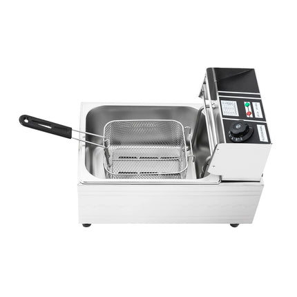 EF-81 220V 2500W Euro Plug 6L Singolo Cilindro Forno per Alimenti Commerciale Friggitrice Per Fare Patatine Pollo Fritto Pollo