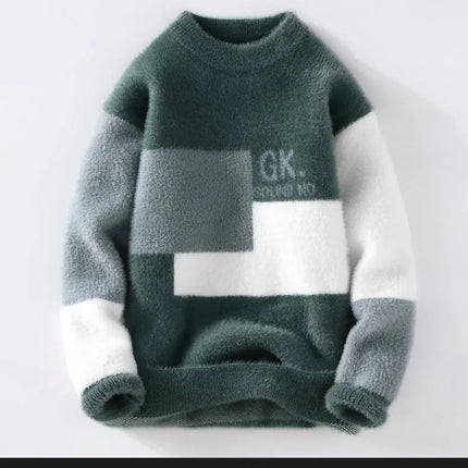 Sweaters men 2025 Winter Letter pattern thick sweater men Student youth sweaters autumn Men's wool pullovers full size S-3XL