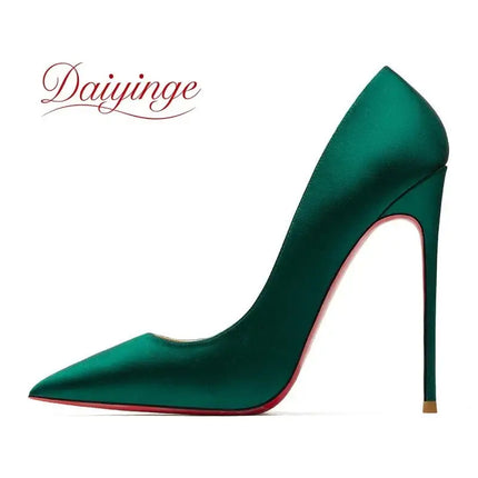 Tacchi Alti da Donna 2026 Nuova Tendenza Scarpe con Tacco a Spillo a Punta in Seta 12cm Sexy per Feste Matrimoni Scarpe di Lusso di Alta Qualità Firmate platinumshop