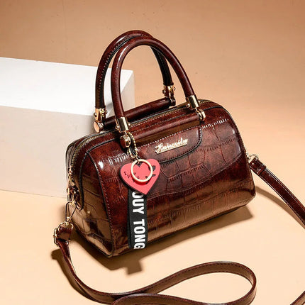 Luxury Design Handbags Shoulder Bags Top Quality PU Leather Women Handbag Classic Crocodile Tote Bag Female Messenger Bag Bolso PlatiNum