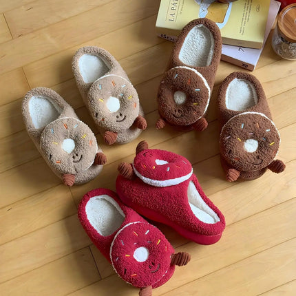 Plush Cotton Slippers Women Winter Indoor Home Shoes Anti-slip Thick Warm Cotton Shoes Cartoon Slippers Soft Comfortable Slipper