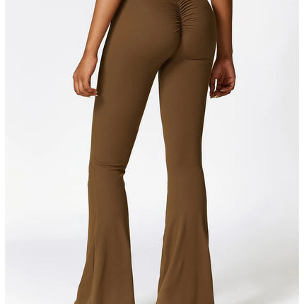 High Waist Flare Leggings Yoga Pants Women Wide Leg Pants Women Gym Workout Fitness Sports Flared Pants Latin Dance Trousers PlatiNum