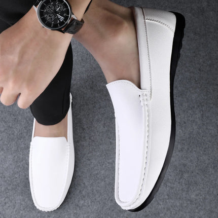 Scarpe casual da uomo in pelle moda Estate comode slip on di alta qualità Mocassini bianchi Comode scarpe da barca da guida Mocassini da passeggio