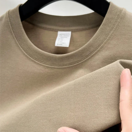 Men's Summer 100% Pure Cotton Short Sleeve Crew Neck Fashion Style Half Sleeve Breathable Top T-shirt Short Sleeve
